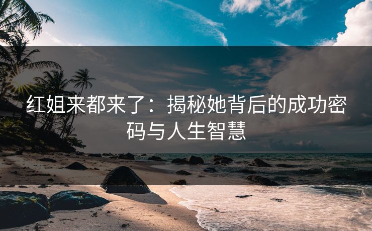 红姐来都来了：揭秘她背后的成功密码与人生智慧  第1张