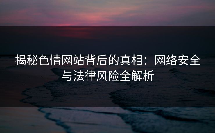 揭秘色情网站背后的真相：网络安全与法律风险全解析  第1张