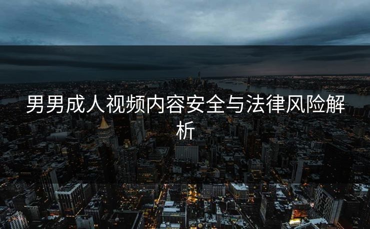 男男成人视频内容安全与法律风险解析