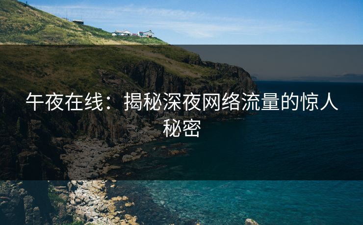 午夜在线：揭秘深夜网络流量的惊人秘密  第1张
